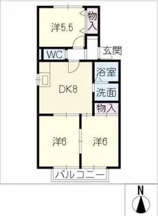 レ・ウィッテル【2階】の間取り