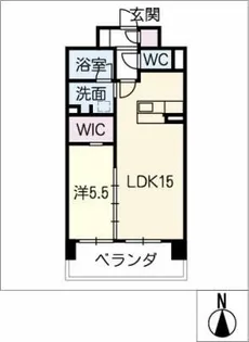 グランヴェルデ高岳【4階】の間取り