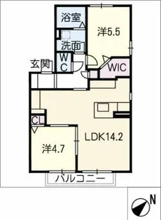 MastTown宝地B棟【2階】の間取り