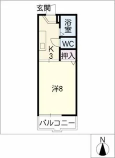 αアパートメント【2階】の間取り