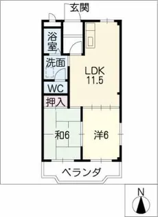 メリーメリーA【1階】の間取り
