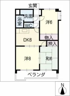 ベルテ21MIURA【1階】の間取り