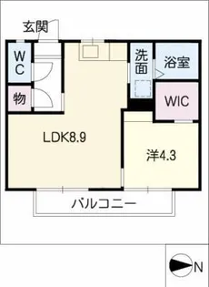 グリーンタウン高師 G棟【2階】の間取り