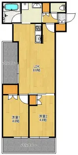 アクタス福岡県庁前グラシア【6階】の間取り