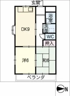 ニッチェル平洲【2階】の間取り