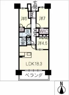 パークホームズ白壁四丁目1402【14階】の間取り