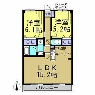 フレシール【202号室】の間取り