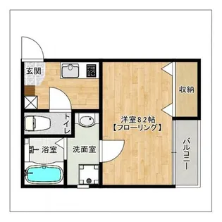 アンヴィリルトゥール【104号室】の間取り