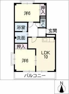 ガーデンヒルいとう【1階】の間取り