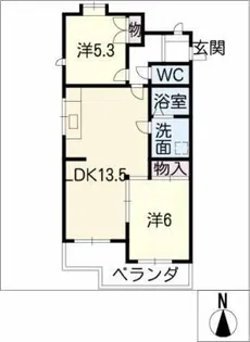 ロイヤル浅野【1階】の間取り
