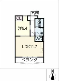 クラッセ北貝津【3階】の間取り