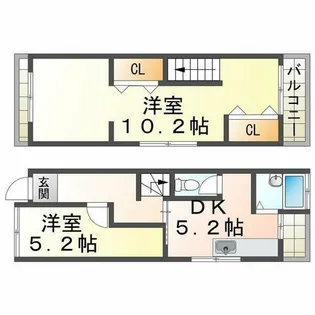 兵庫県神戸市垂水区塩屋町6丁目【テラスハウス】の間取り