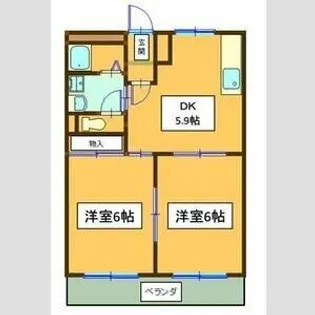 アズールN【102号室】の間取り