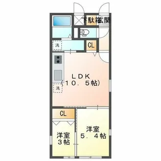 アビタ星が丘【1階】の間取り