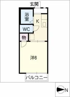 ドミトリーKITA A棟【2階】の間取り
