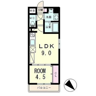 MUSE COURT南草津【2階】の間取り
