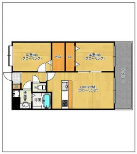 サピエンツァ太宰府【206号室】の間取り