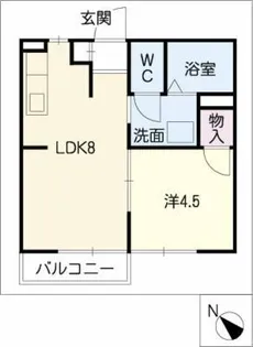 ソシアおうげん【2階】の間取り