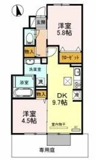 サニーDハウス芝町【1階】の間取り