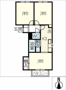 サンハイツイトウ【2階】の間取り