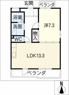 グッドウイング【4階】の間取り