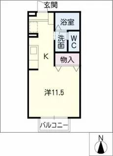 ラブリーフォート【1階】の間取り