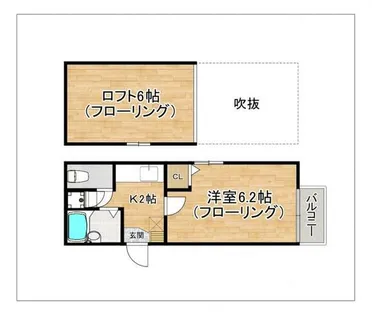 SunnyHills田島【103号室】の間取り