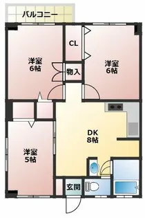 ビューテラス美山台【1階】の間取り