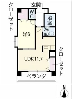 ビクトリア浄水【5階】の間取り