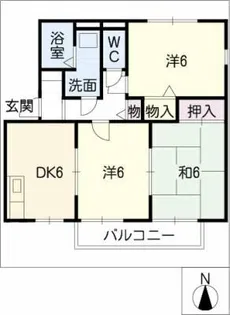 タウンコート岩崎台 B棟【1階】の間取り