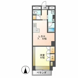 錦ハーモニービル【5階】の間取り