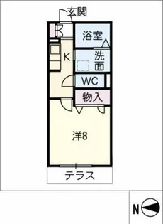 セピアコート N棟【1階】の間取り