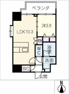 スプランディッド大須門前町【13階】の間取り