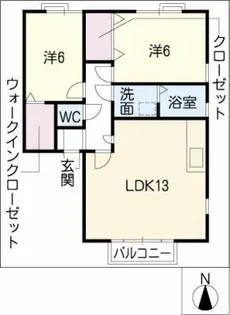 ミルヒ金城【1階】の間取り