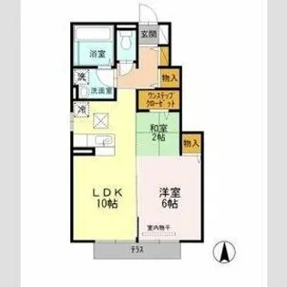 カーミー・芳川 B棟【1階】の間取り