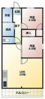 リバーサイドハイツ【3階】の間取り