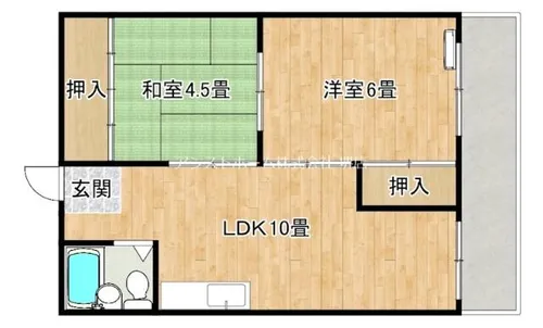 2LDKの間取り画像