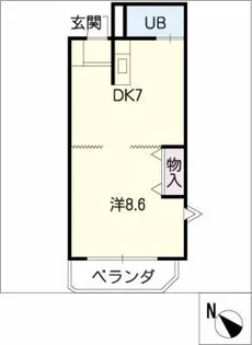 エグゼクティブ33【2階】の間取り