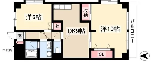 ロイヤルマンション横井【4階】の間取り