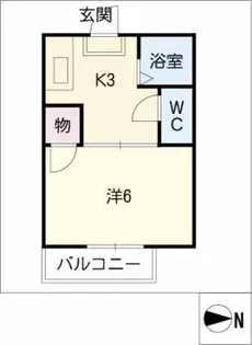 カーサ小牧【1階】の間取り
