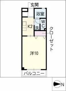 AQUARISE市木【2階】の間取り