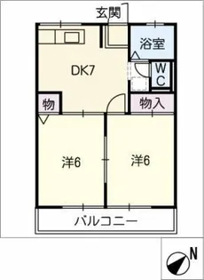 ピースフルⅡ【1階】の間取り