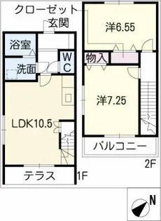 ウエストサイドコート E【2階】の間取り