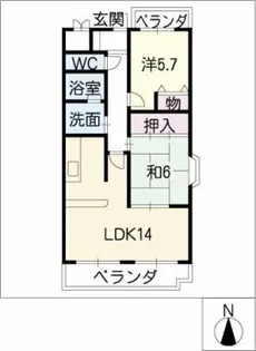 ハッピネスコーポ【3階】の間取り