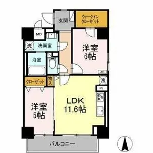 トンシェトア【0301号室】の間取り