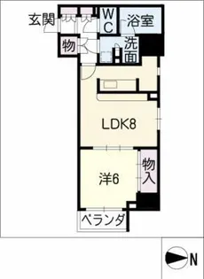 カスタリア栄【8階】の間取り