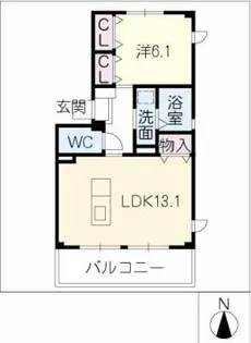 アマデトワール【1階】の間取り