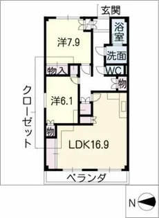 ルミエール丘上【2階】の間取り