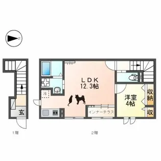 ピュアパーク22【2階】の間取り