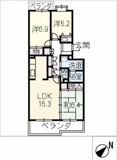 南山レジデンスA棟【2階】の間取り